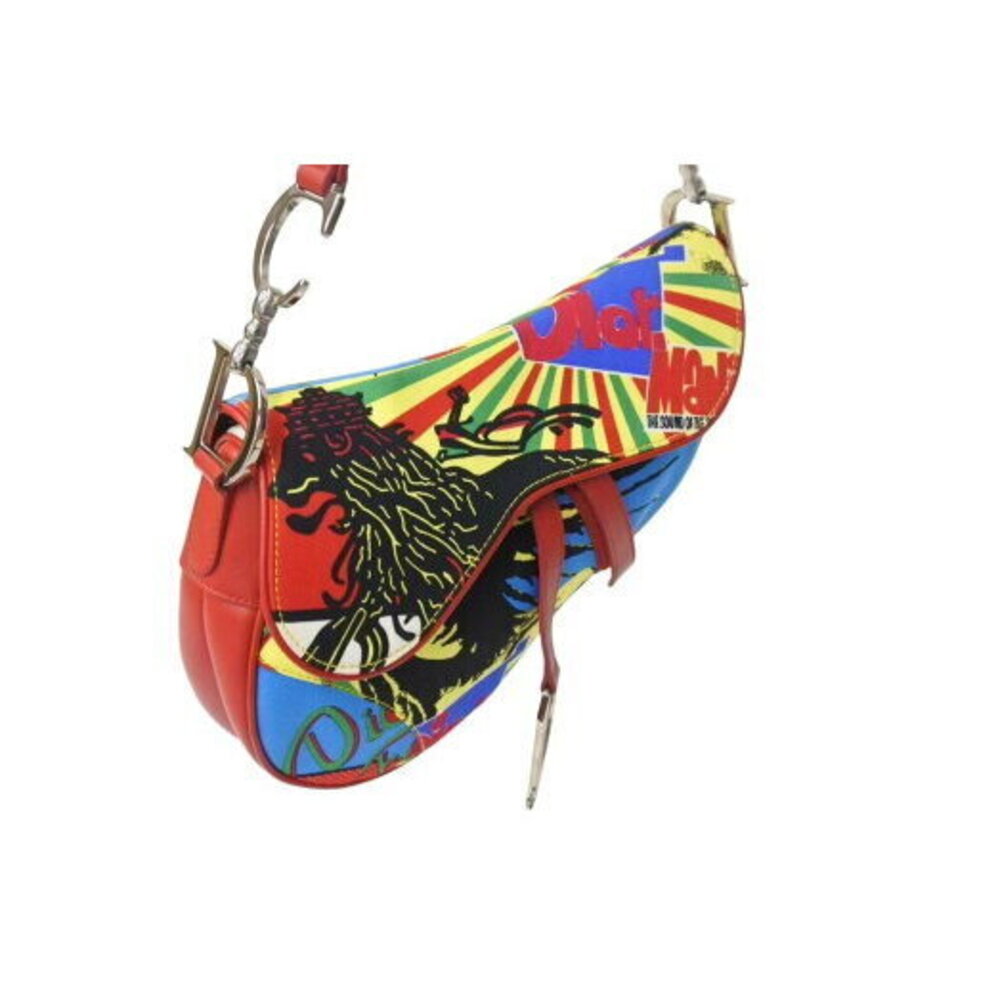 Christian Dior Galliano era saddle bag Rasta Bob Marley shoulder multicolor - Picture 5 of 8